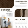 thumbnail image 6 of Sanmadrola 100% Double-Sided Waterproof Dog Bed Cover Pet Blanket Sofa Couch Furniture Protector for Kids Children Dog Cat, 52''x82'' Brown, 6 of 7