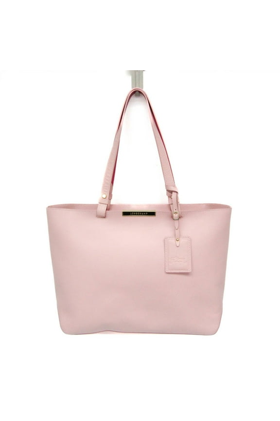 Pre-Owned Longchamp LE FOULONNE CITY Women's Leather Shoulder Bag,Tote Bag Pink (Good)