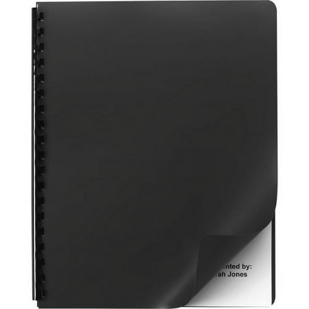 GBC Unpunched Binding Covers Letter - 8 3/4" x 11 1/4" Sheet Size - Plastic - Black - 25 / Pack