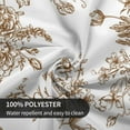thumbnail image 6 of Brown Tan Floral Tablecloth 70 x 70 Inch Round Chinoiserie Flowers Decorative Table Cloth Rustic Fabric Farmhouse Washable Table Cover for Picnic Party Holiday Home Indoor Outdoor, 6 of 6