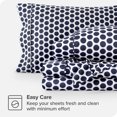 thumbnail image 5 of Bare Home Ultra-Soft Sheet Set - Premium 1800 Collection - Deep Pockets - 4-Pieces - King, Pennytile - White/Midnight, 5 of 5