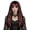 Red & Black, variant on Underwraps Goth Black Long Wig With Silver Highlights, Straight Layered Costume Wig, Adjustable Lightweight Cosplay Hair For Halloween Parties One Size