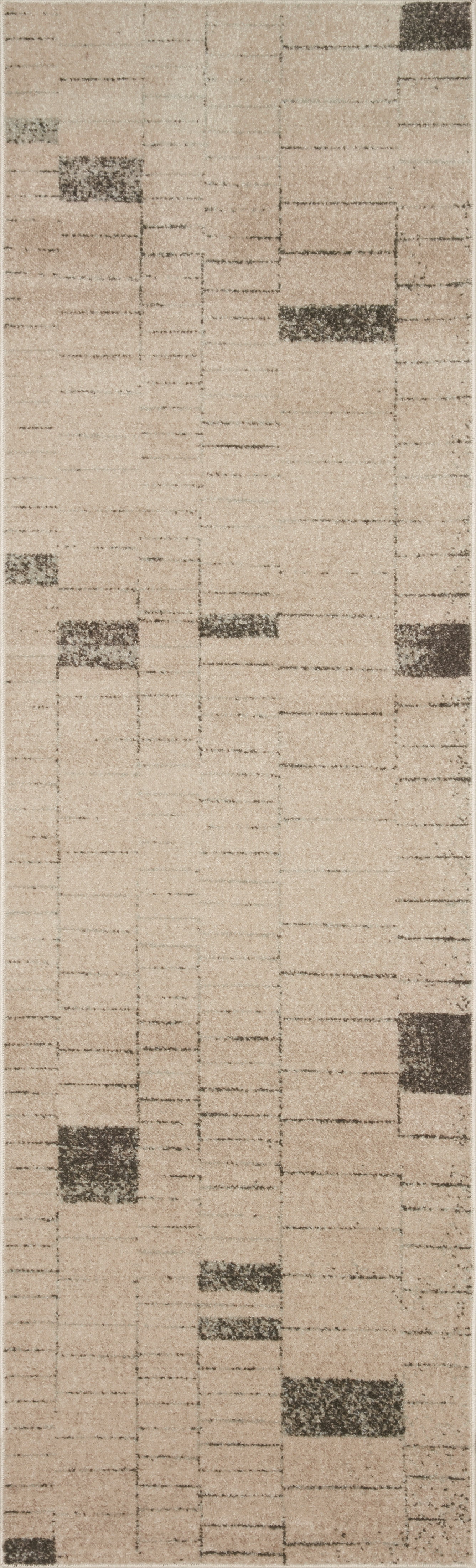 Loloi Bowery BOW-02 Slate / Taupe Geometric Area Rug 5'-5" x 7'-6"
