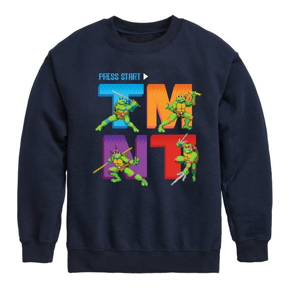 Teenage Muntant Ninja Turtles - Press Start Grid  - Toddler And Youth Crewneck Fleece Sweatshirt