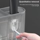 thumbnail image 4 of Soporte para cepillo de dientes Dispensador de pasta de dientes automático montado en la pared Juego de exprimidor Tazas Organizador de cosméticos Cajón, Rosa Scienceny LF0143-03B, 4 of 6