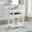 White, variant on Lisonu 30-Inch Rolling Kitchen Island with Marble Top, Solid Wood Food Prep Cart with 4 Drawers & 2 Storage Bins, Mobile Kitchen Storage, Grey