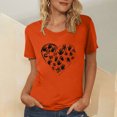 thumbnail image 2 of Dadaria T-Shirt pour Femmes Chemise Orange Manches Courtes Col Rond Été Chandail Blouses m, 2 of 5