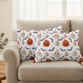 thumbnail image 2 of Halloween Outdoor Pillow Covers 20"x12" Set of 2,Waterproof Throw Pillow Covers for Patio Furniture,Fall Pumpkins Halloween Funny Bat White Decorative Cushion Pillowcases for Garden Porch Couch Sofa, 2 of 9