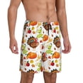 thumbnail image 2 of Sikiie Thanksgiving Turkey Mens Pajama Shorts, Lightweight Lounge Pant with Pockets Soft Sleep Pj Shorts for MenXX-Large, 2 of 6