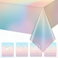 thumbnail image 3 of 1Pcs Pastel Tablecloths,Plastic Rainbow Tablecloth Disposable Rectangle Pastel Table Covers, 3 of 5