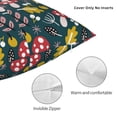 thumbnail image 3 of Pofeuu Cartoon Leaf Mushroom Red Print Double-sided plush pillowcase Square Throw Pillow Covers Pillows Cover for Living Room Bedroom Sofa Couch Cushion Cover（No pillow core）-22"x22", 3 of 7