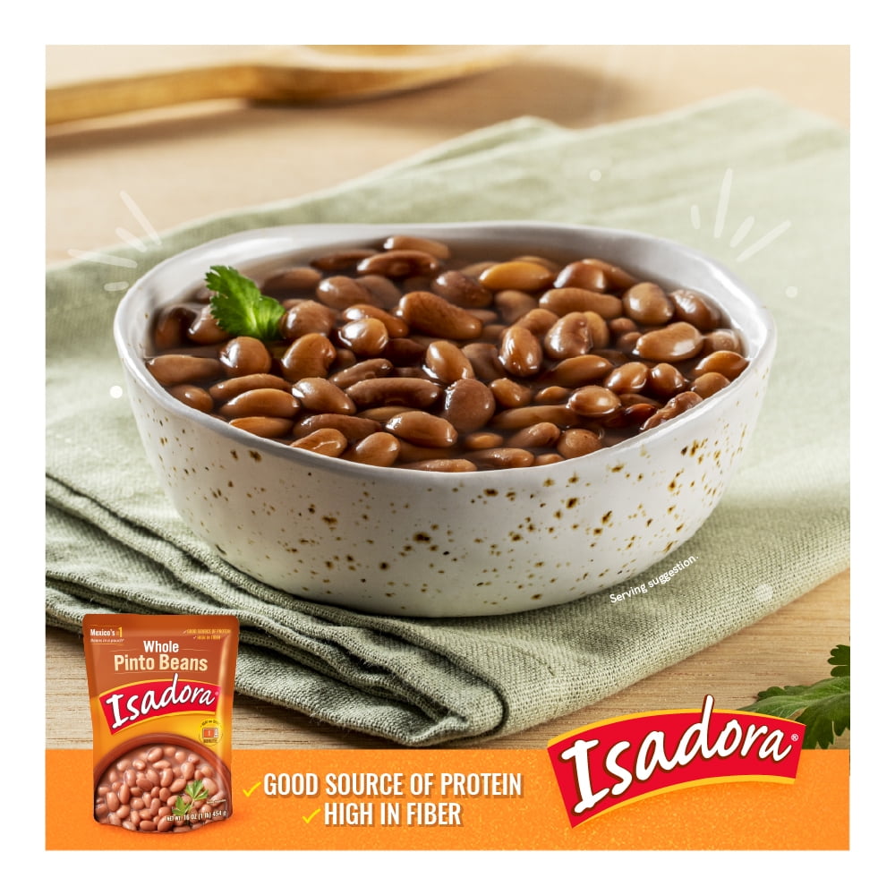 (5 pack) Isadora Whole Pinto Beans in a Pouch, 16 oz