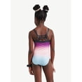 thumbnail image 3 of Justice Girls Ombre Macrame Back Dance and Gymnastics Leotard with Scrunchie, Sizes XS-XL, 3 of 4