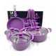 thumbnail image 1 of Set de sartenes antiadherentes, 14 unidades, esmalte morado, 1 of 4