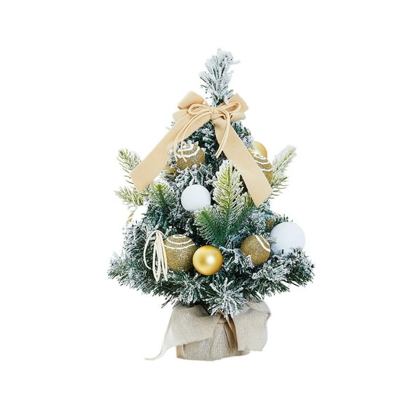 TUITOONM Simulation Plant Pinecone Mini Christmas Tree Ornament with Lights Desktop Festival Party Scene Arrangement Decoration