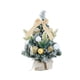 thumbnail image 2 of Mini árbol de Navidad blanco flocado con luces LED | Decoración navideña de escritorio de 15,74 pulgadas | Árbol artificial de PVC rosa para decoración del hogar y la oficina, 2 of 5
