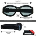 thumbnail image 2 of Bikershades Motorcycle Safety Goggles Foam Padded Men Women Large Coverage with Large Microfiber Case, 2 of 5