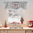 thumbnail image 2 of Winter Snowman Tie Up Valances Curtain, I Just Want to Watch Christmas Movies Gray Adjustable Rod Pocket Short Window Treatment Tie Up Curtains Valances for Kitchen Living Room Bathroom 42x18 Inches, 2 of 9