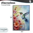 thumbnail image 4 of Stupell Industries Modern Hummingbird Hibiscus Serenade Gray Framed Giclee Art, 16 x 24, by Creative Studio, 4 of 8