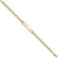 thumbnail image 3 of Avariah Diamonds 14k Yellow Gold Semi-solid Curb Link 7mm Id Bracelet - 8", 3 of 6