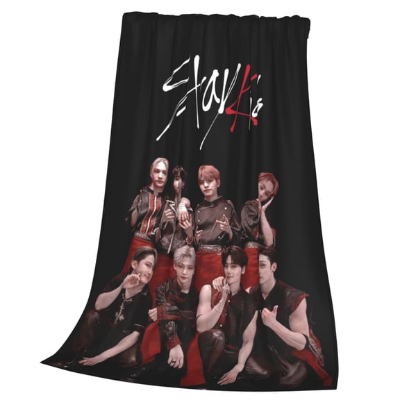SKZ Stray Korea Ki Blanket Soft Cozy Fleece Throw Blanket Lightweight Warm Fuzzy Flannel Blankets and Throws for Couch Sofa Bed 40"x30"