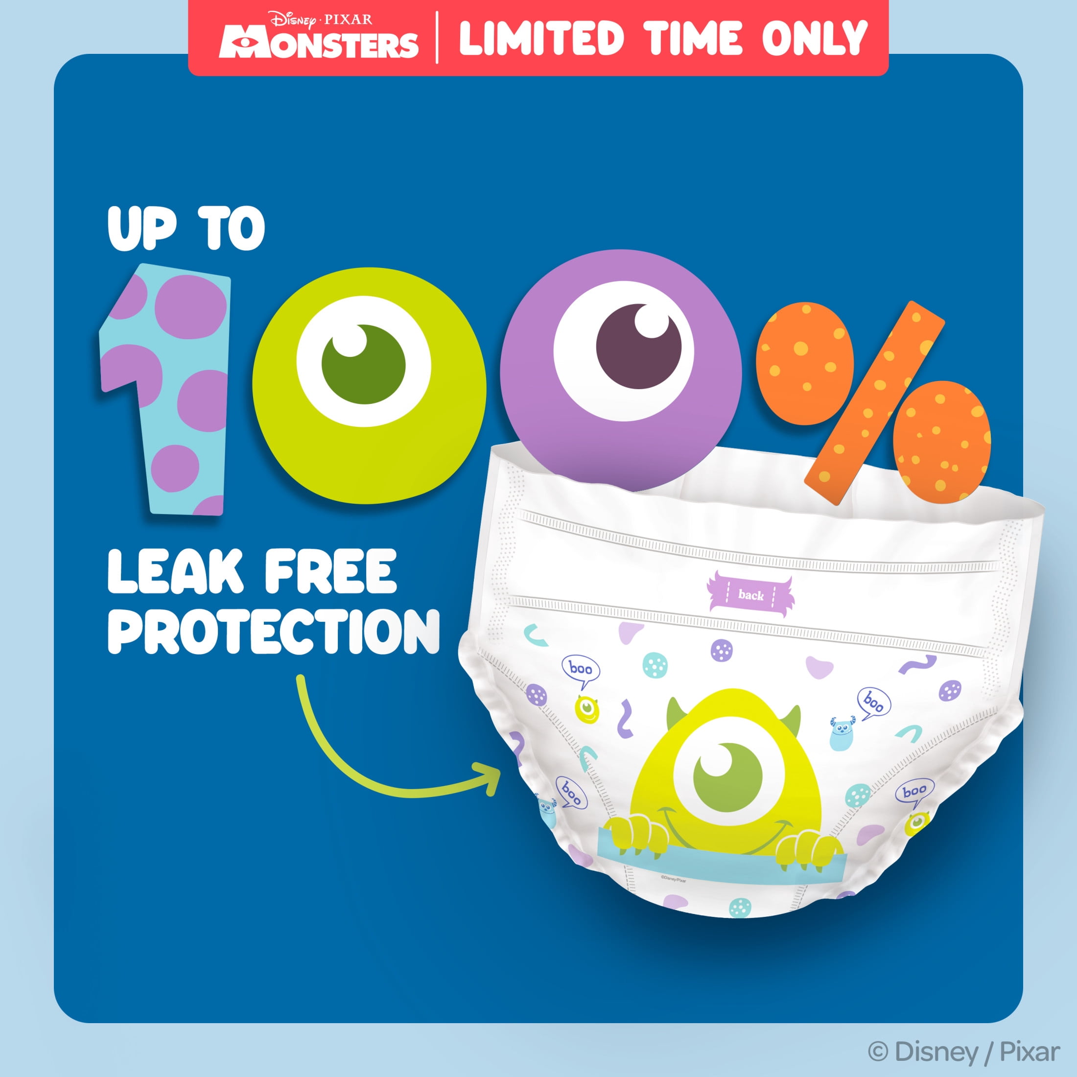 Huggies Little Movers, Little Monsters Edition Baby Diapers, Size 4, 58 Count