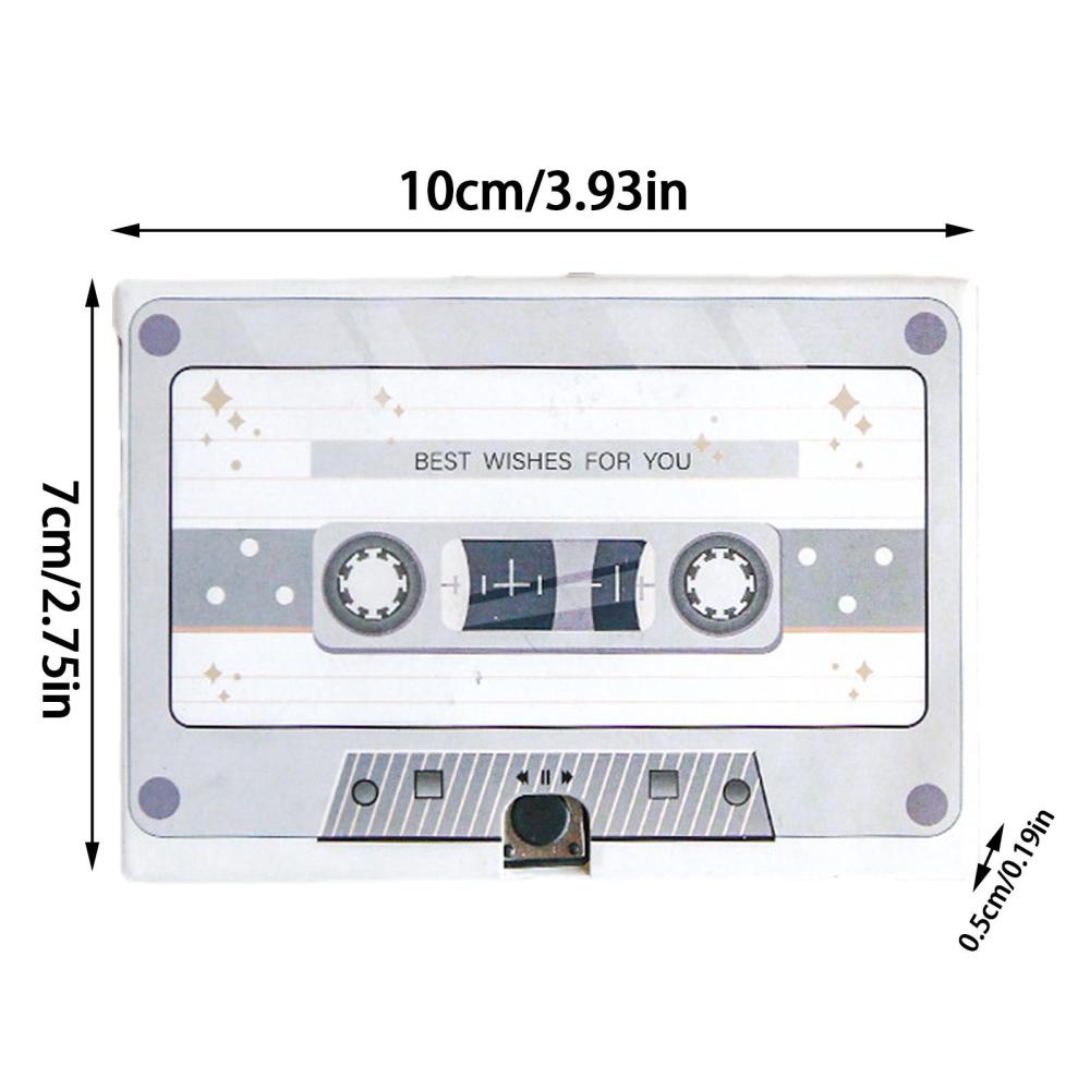 Recordable Greeting CardsDIY Personalized Christmas CardRetro Cassette Tape Shaped Happy