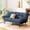 Blue, variant on 71" Convertible Futon Sofa Bed, Reclining Sleeper Couch with Memory Foam, Modern Folding Loveseat for Small Spaces, Office & Apartment
