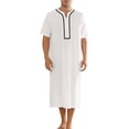 thumbnail image 1 of Camisones INSPIRE CHIC para hombres, de ajuste holgado, con mangas cortas, cómodos, color blanco, talla S, 1 of 4
