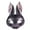 Black, variant on Funny Easter Cosplay Mask for Adults-Half Face Party Costume Accessory