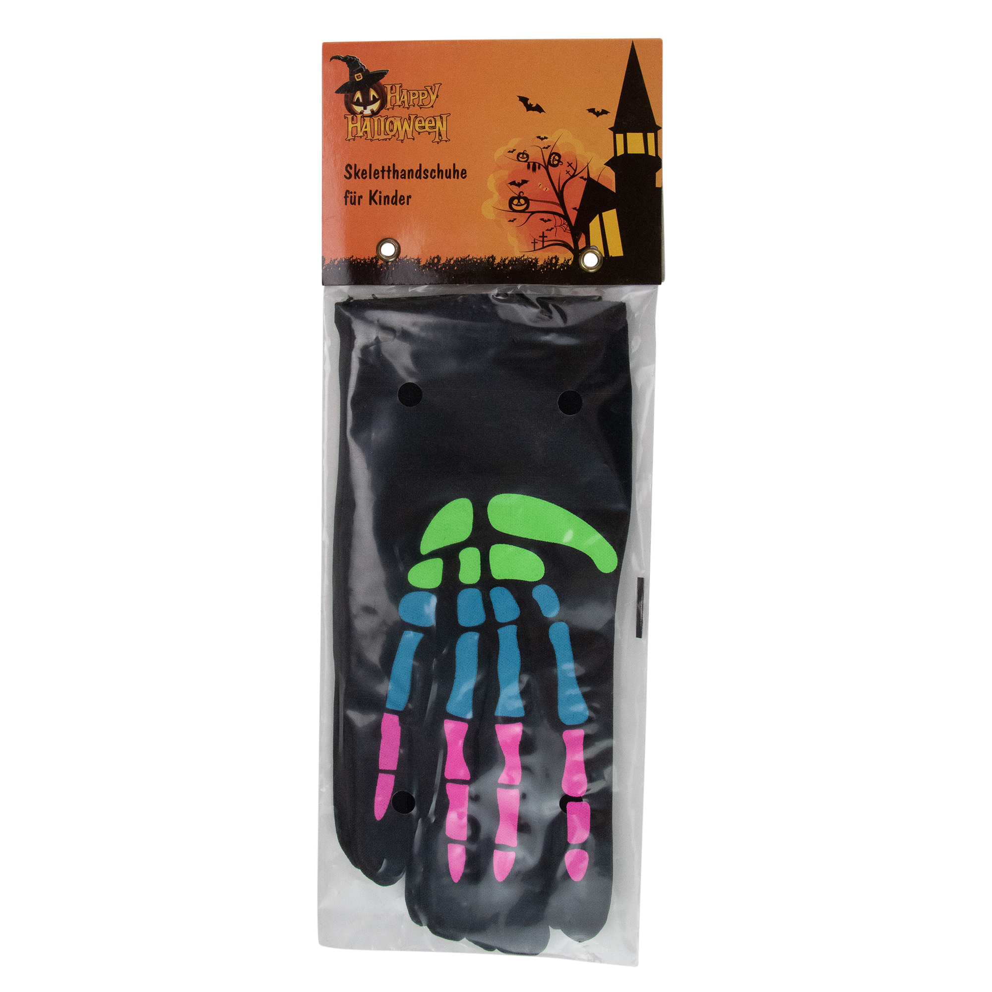 Northlight 12" Colorful Skeleton Halloween Gloves Costume Accessory