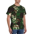 thumbnail image 2 of Vsdgher Camouflage Skull Print Men's Dry Fit Mesh Athletic Shirts Moisture Wicking Tennis T-Shirt Tops, 2 of 9