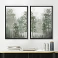 thumbnail image 2 of IDEA4WALL Framed Canvas Print Wall Art Set Pastel Misty Fog Forest Tree Nature Wilderness Modern Art Decorative Geometric Minimal Artwork for Living Room, Bedroom, Office -, 2 of 5