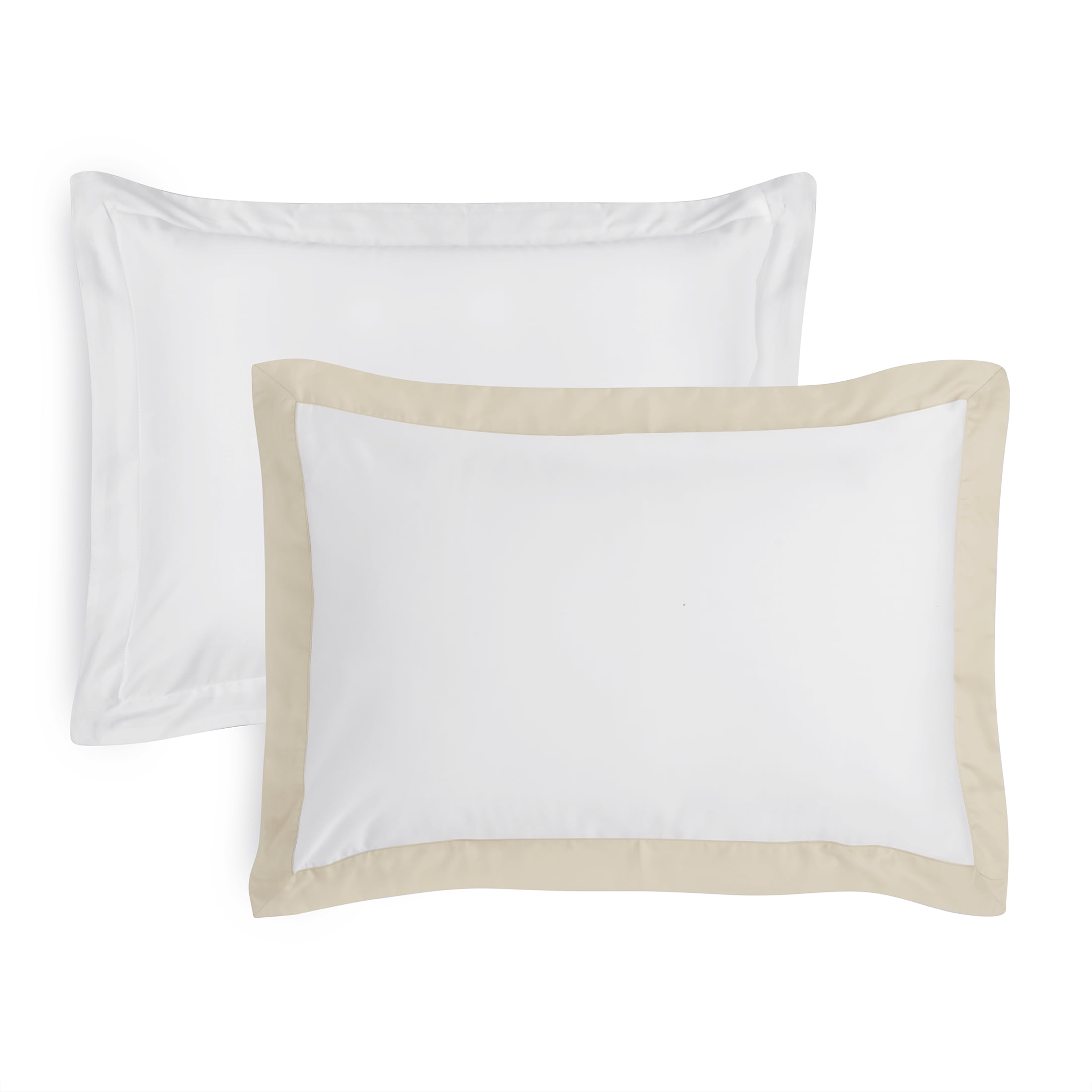 Hotel Style 3-Piece Beige/White Egyptian Cotton-Rich Blend Luxury Comforter Set, King