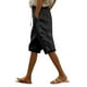thumbnail image 1 of Pantalones capri con cintura elástica y botones laterales para mujer - Pantalones informales holgados de color liso, 1 of 5