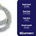 thumbnail image 4 of The Bead Chest Grey Ashanti Glass Saucer Beads 23mm Ghana African Large Hole 26 Inch Strand Handmade, 4 of 4