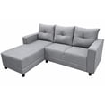 thumbnail image 3 of Sala Esquinera El Bazar Store Demeter Gris plata 210x160 cm, Tela Lino nacional, Modular, Love seat, chaise, 3 of 6