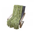 thumbnail image 4 of Dragonfly Soft Flannel Fleece Throw Blanket, Sketchy Butterfly Like Bugs with Floral Ivy Print Wings Artwork, Cozy Plush for Indoor and Outdoor Use, 60" x 80", Pale Green Dark Green, by Ambesonne, 4 of 6