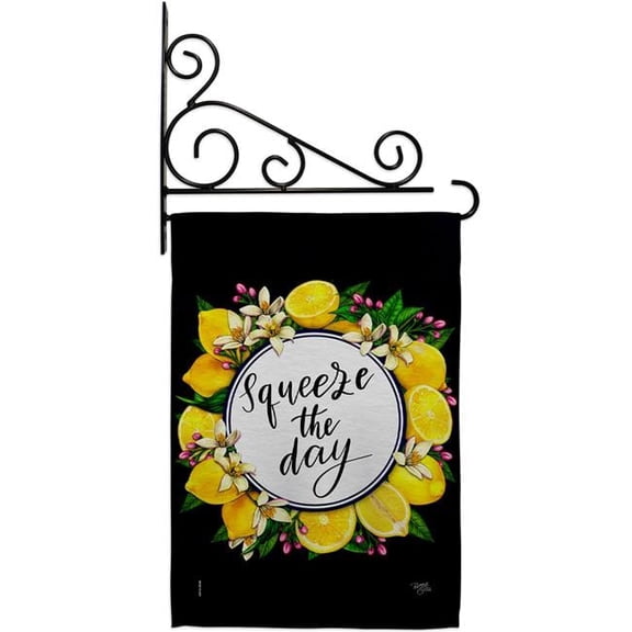 Breeze Decor GS120263-BO-03 Squeeze the Day Food Fruit 13 x 18.5. in. Double-Sided Decorative Vertical House Garden Flag Set for Decoration Banner Yard Gift