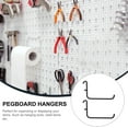 thumbnail image 3 of MIANGASTORE 2pcs Iron Pegboard Hanger Pegboard Hanging Hook Garage Tool Storage Pegboard Organizer, 3 of 6