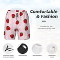 thumbnail image 5 of Xecao Strawberry for Men's Swimming Trunks Swim Trunks Quick Dry Swim Shorts with Mesh Lining Funny Swimwear Bathing Suits, 5 of 9