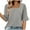 Gray, variant on Youyipin Womens Tops 3/4 Sleeve Shirts Square Neck Bell Tops Business Casual Loose Tunic Work Dressy Blouses Summer Tops For Women