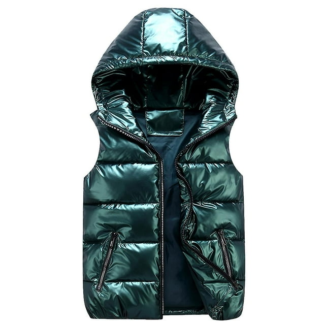 Veste Sans Manches Imperméable Brillante Unisexe Légère Doudoune