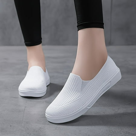 

Breathable Flying Woven Flat Shoes - Women s Lightweight and Comfortable Casual Slip On Outdoor Shoes