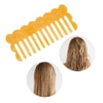 thumbnail image 5 of Unique Bargains 1 Pc Wave-shaped Hair Comb Yellow Acetate Sheet, 5 of 5