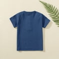 thumbnail image 4 of Godom Boys Short Sleeve Shirt with 3 Button, Henley Shirt for Boys & Girls, Polo Shirt Without Collar,Blue, 4 of 6