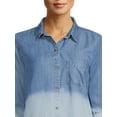 thumbnail image 4 of Time and Tru Women's Soft Button Front Shirt with Long Sleeves, 4 of 6