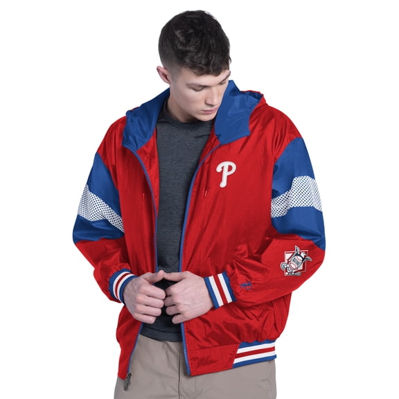 Men's Pro Player Red/Royal Philadelphia Phillies Legacy Lightweight Full-Zip Hooded Jacket