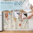 thumbnail image 4 of Colorful Leaves Fall Cabinet Dishwasher Hidden Curtains, Privacy Closet Door Curtain, Autumn Botanical Vintage Farmhouse Adhesive Dust Proof Under Sink Skirt for Bathroom Kitchen 35"x35", 4 of 8