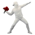 thumbnail image 2 of Resin Flower Thrower Statues war Theme Sculptures Home Decoration Accessories Modern Ornaments Figurine Collection - White, 2 of 7